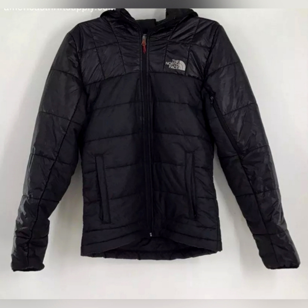 The North Face Black Puffer Hood Jacket Coat Men Size Small or Women Medium